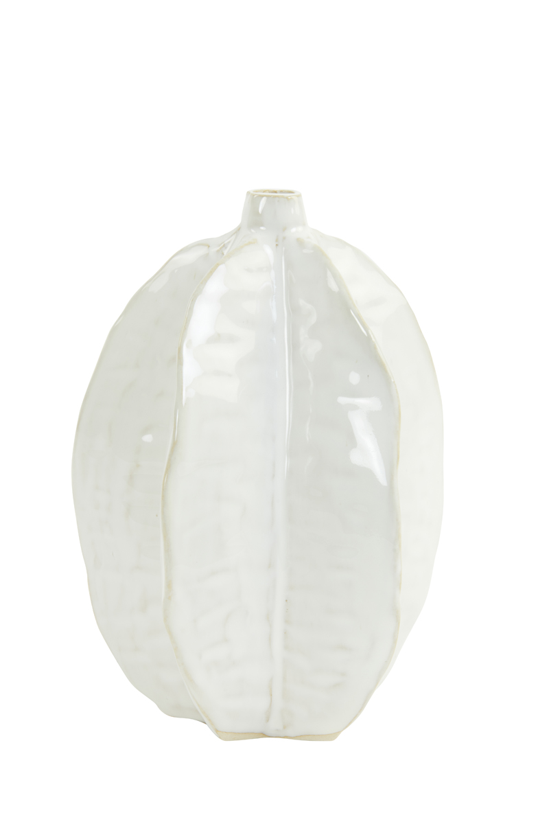 Vase deco Ø12,5x17,5 cm AKOSI ceramics white