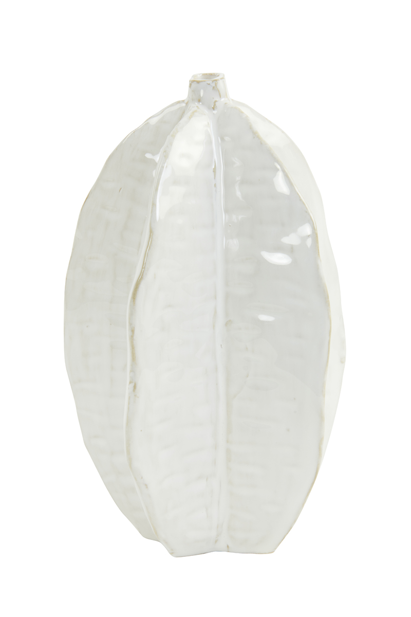 Vase deco Ø12,5x20 cm AKOSI ceramics white