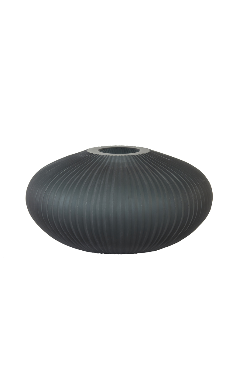 Vase Ø21x10,5 cm MOLEXA glass matt dark grey