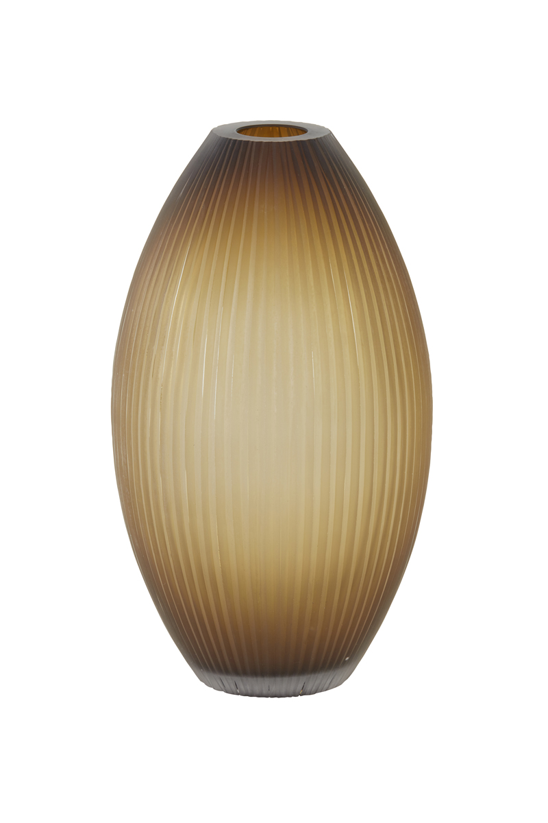 Vase Ø18x31 cm MOLEXA glass matt dark brown