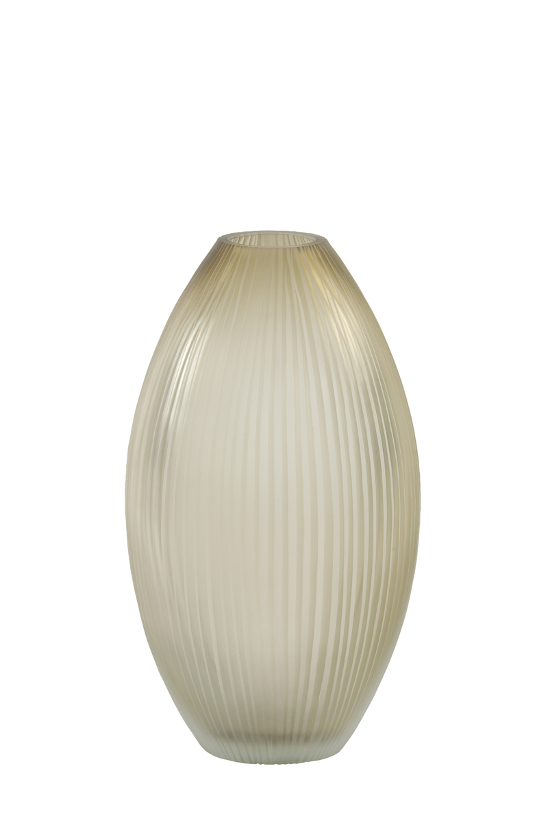 Vase Ø18x31 cm MOLEXA glass matt light brown