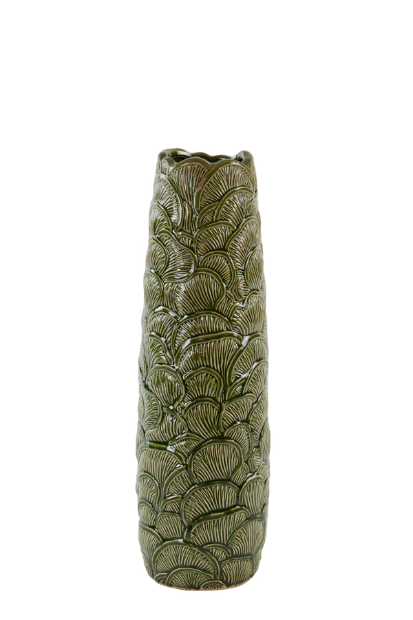 Vase Ø15x48,5 cm TRAVIS ceramics olive green