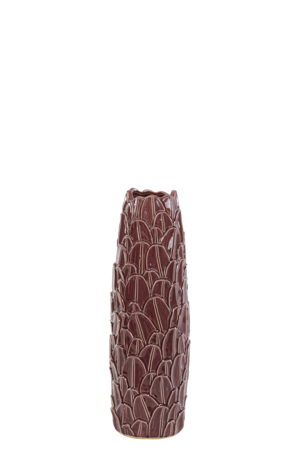 Vase Ø15x46 cm TOINE ceramics burgundy