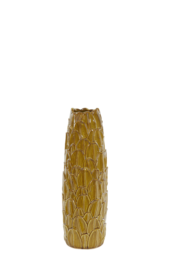Vase Ø15x46 cm TOINE ceramics ocher yellow