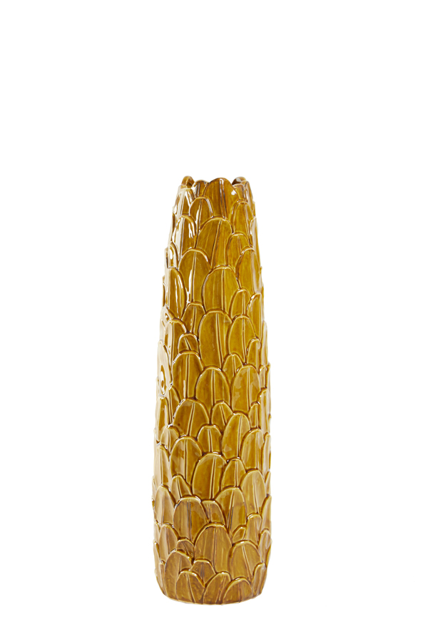 Vase Ø16,5x59 cm TOINE ceramics ocher yellow