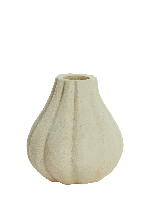 Vase deco Ø20x22 cm ZUCCA cream