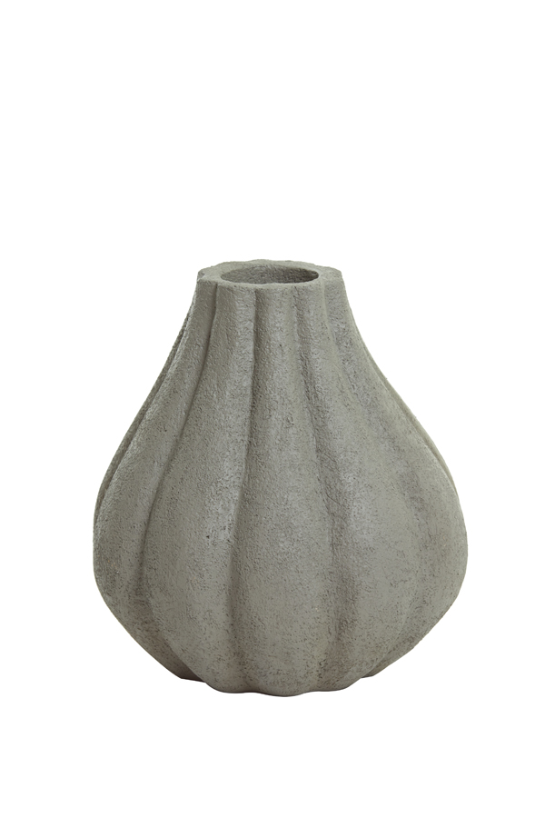Vase deco Ø20x22 cm ZUCCA grey