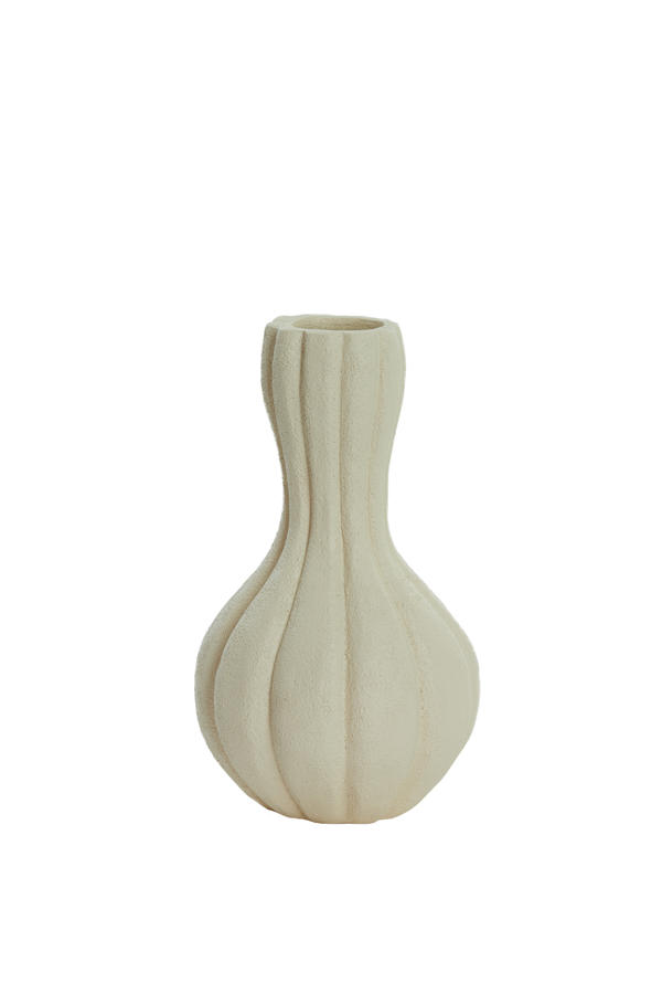 Vase deco Ø19,5x34 cm ZUCCA cream