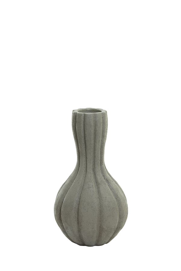Vase deco Ø19,5x34 cm ZUCCA grey