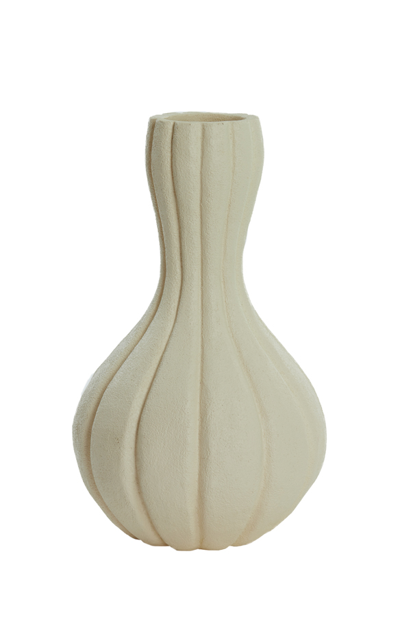 Vase deco Ø28,5x47,5 cm ZUCCA cream