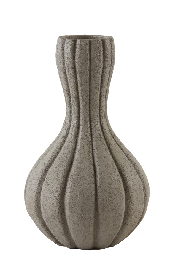 Vase deco Ø28,5x47,5 cm ZUCCA grey