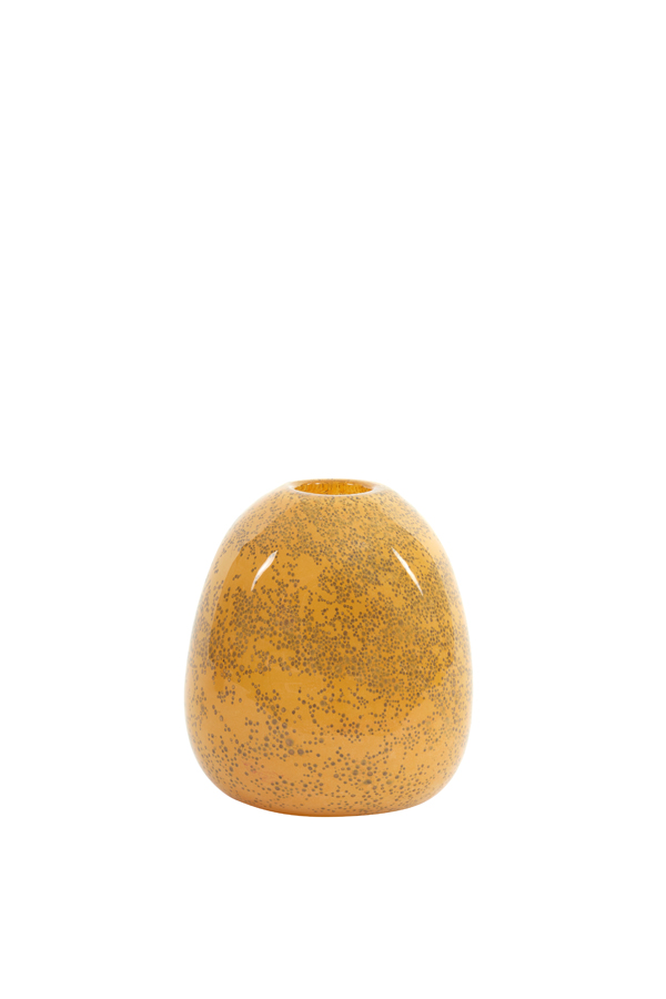 Vase Ø16x17 cm TOMMY glass orange+glitters