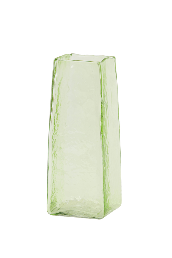 Vase 10x10x25 cm IDUNA glass grass green