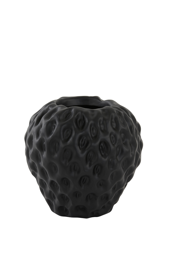 Vase deco 25x24x23,5 cm STRAWBERRY matt black