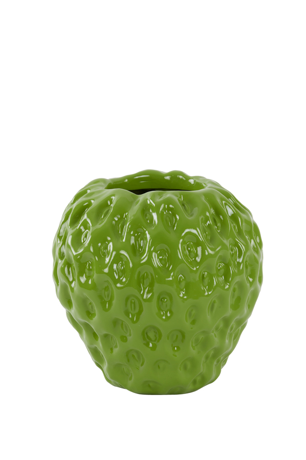 Vase deco 25x24x23,5 cm STRAWBERRY shiny green