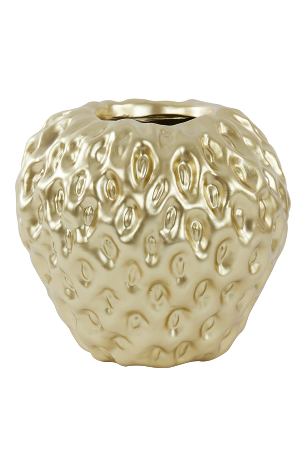 Vase deco 35x34x33 cm STRAWBERRY matt gold