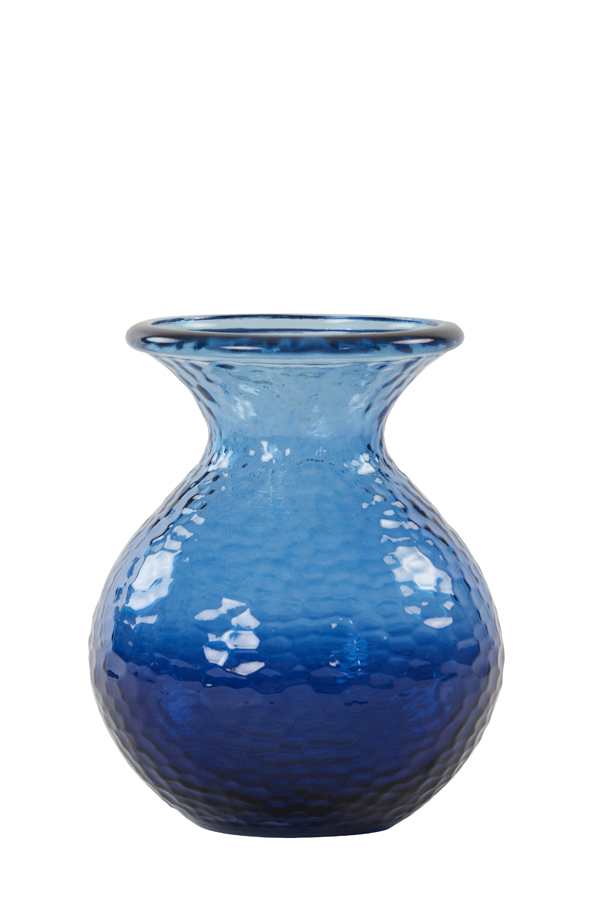 Vase Ø15x18,5 cm OZARK glass dark blue-light blue
