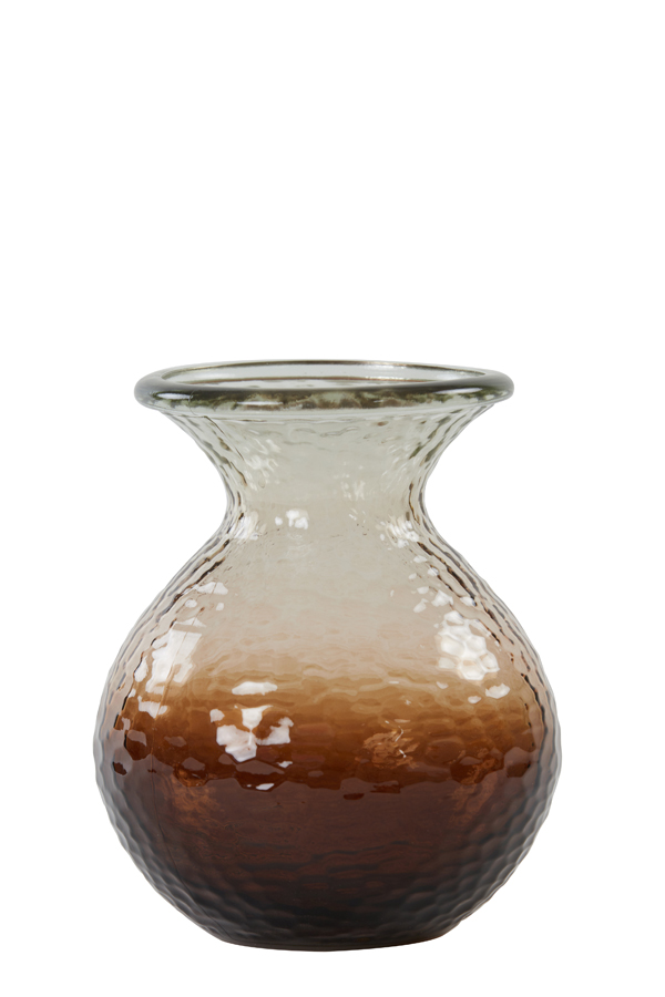 Vase Ø15x18,5 cm OZARK glass taupe-light taupe