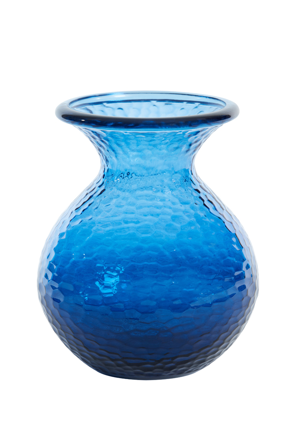 Vase Ø20x24,5 cm OZARK glass dark blue-light blue
