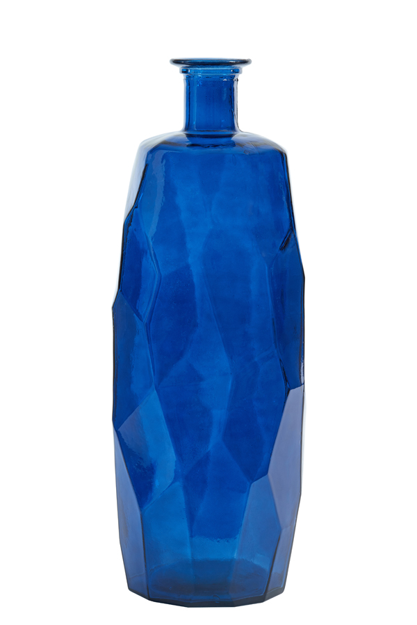 Vase Ø27x75 cm TIMANTI glass shiny dark blue
