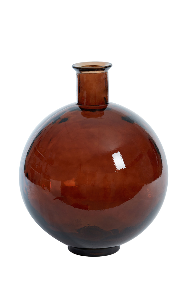 Vase Ø34x44 cm SOSSANO glass shiny dark brown