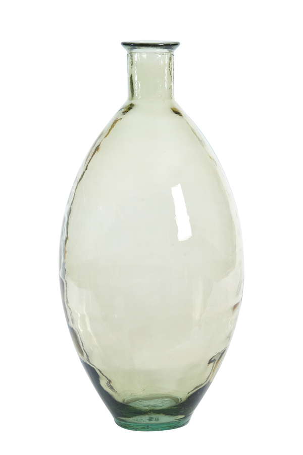 Vase Ø29x59 cm SOSSANO glass shiny light yellow