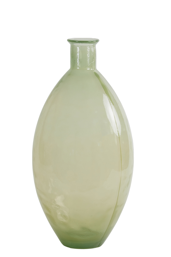 Vase Ø29x59 cm SOSSANO glass milky light yellow