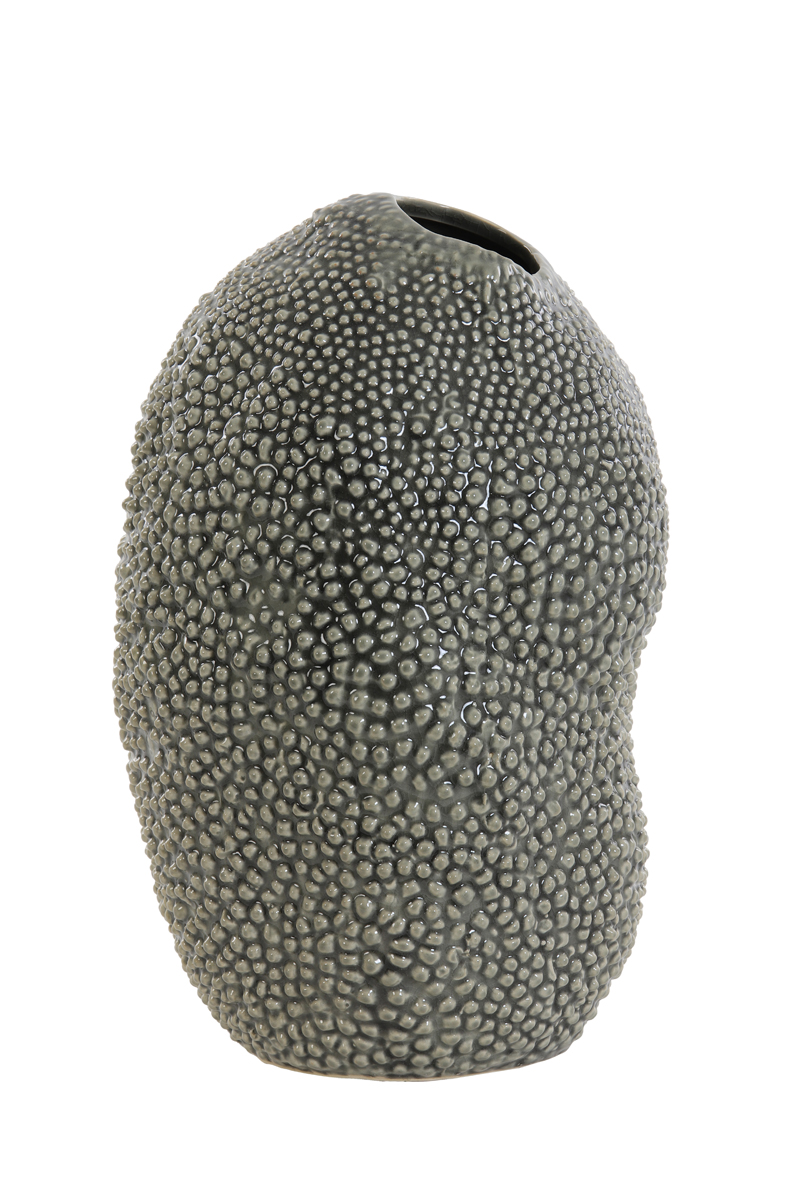 Vase deco Ø18x28 cm KYANA ceramics grey+brown