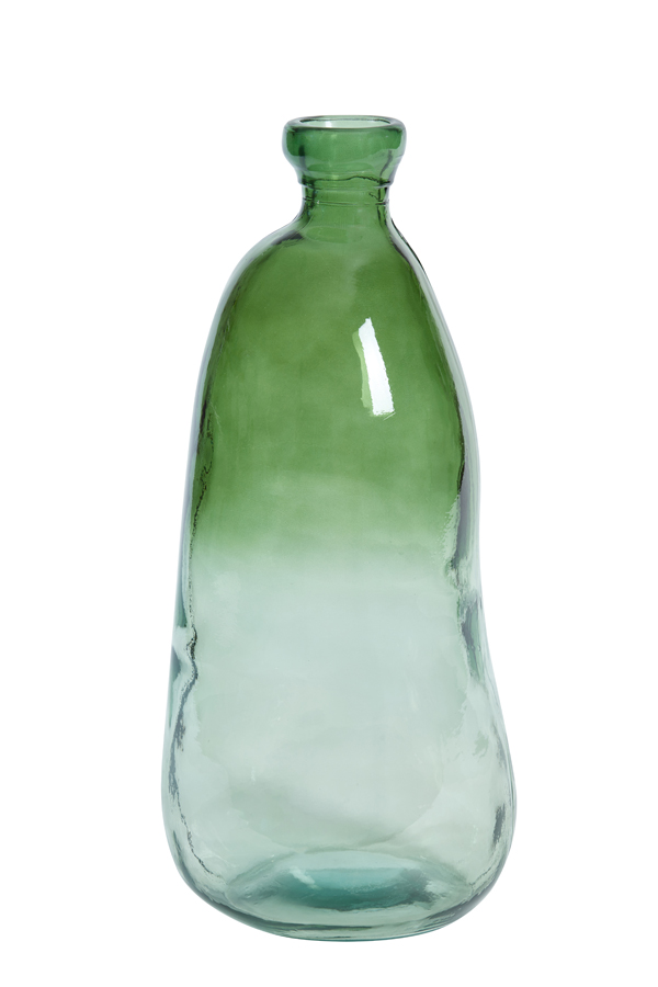Vase Ø22x51 cm LIDO glass dark green-light green