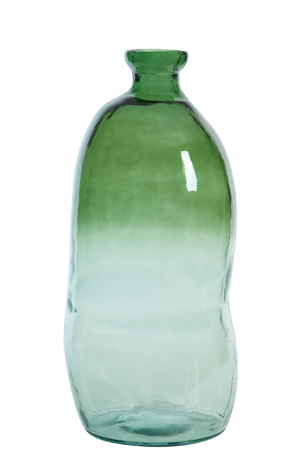 Vase Ø34x73 cm ALTINO glass dark green-light green
