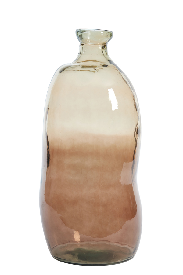 Vase Ø34x73 cm ALTINO glass dark brown-sand