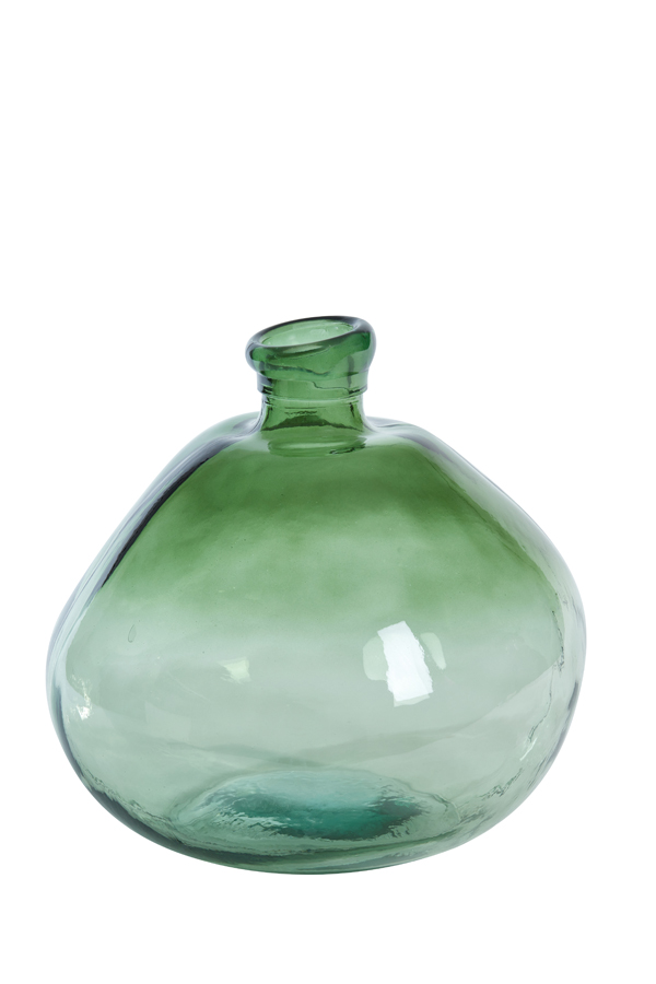 Vase Ø33x33 cm MACELLO glass dark green-light green