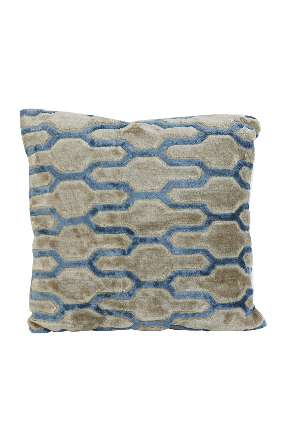 Cushion 45x45 cm JEMBANA sand+petrol