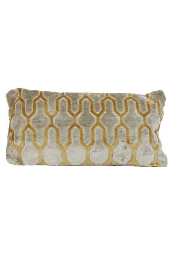 Cushion 60x30 cm JEMBANA sand+ocher yellow