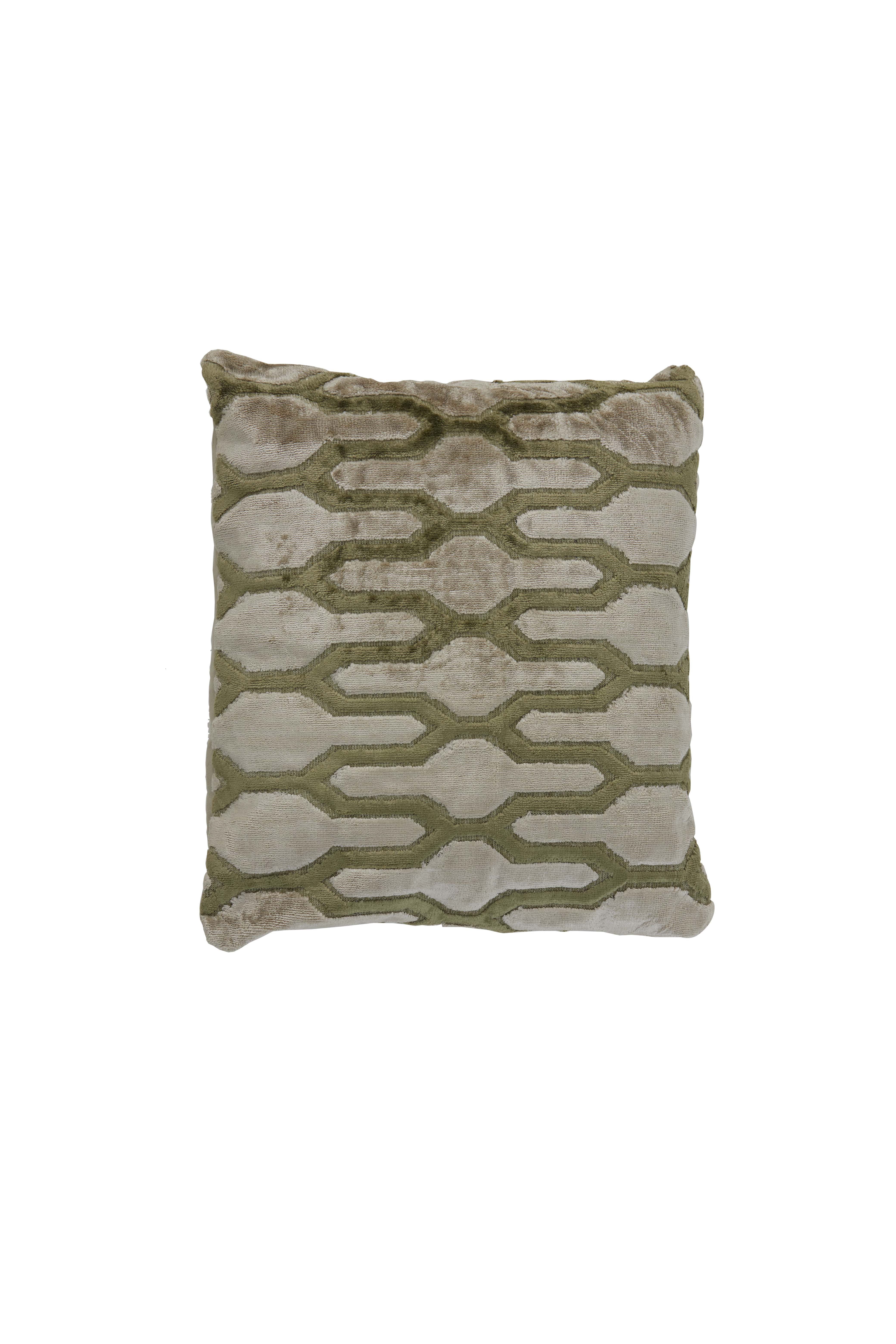 Cushion 60x30 cm JEMBANA sand+olive green