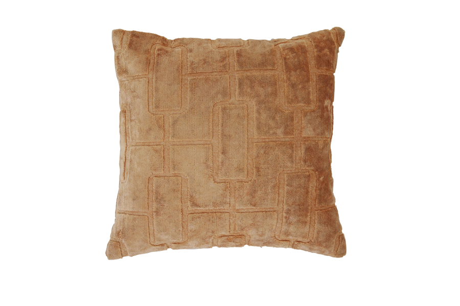 Cushion 45x45 cm TEMBUKU cognac