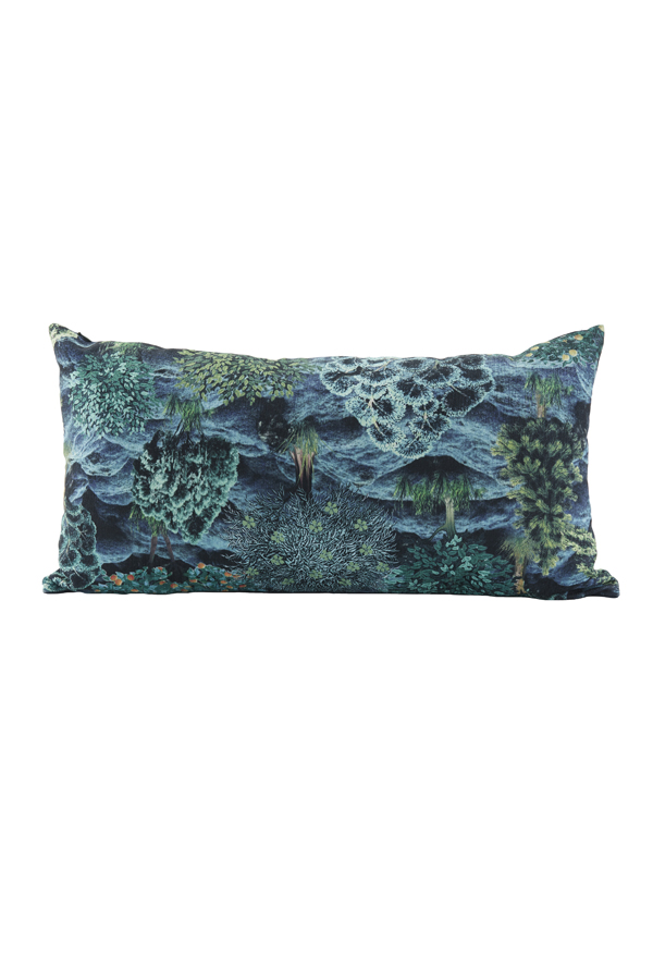 Cushion 60x30 cm SANABIA petrol/green