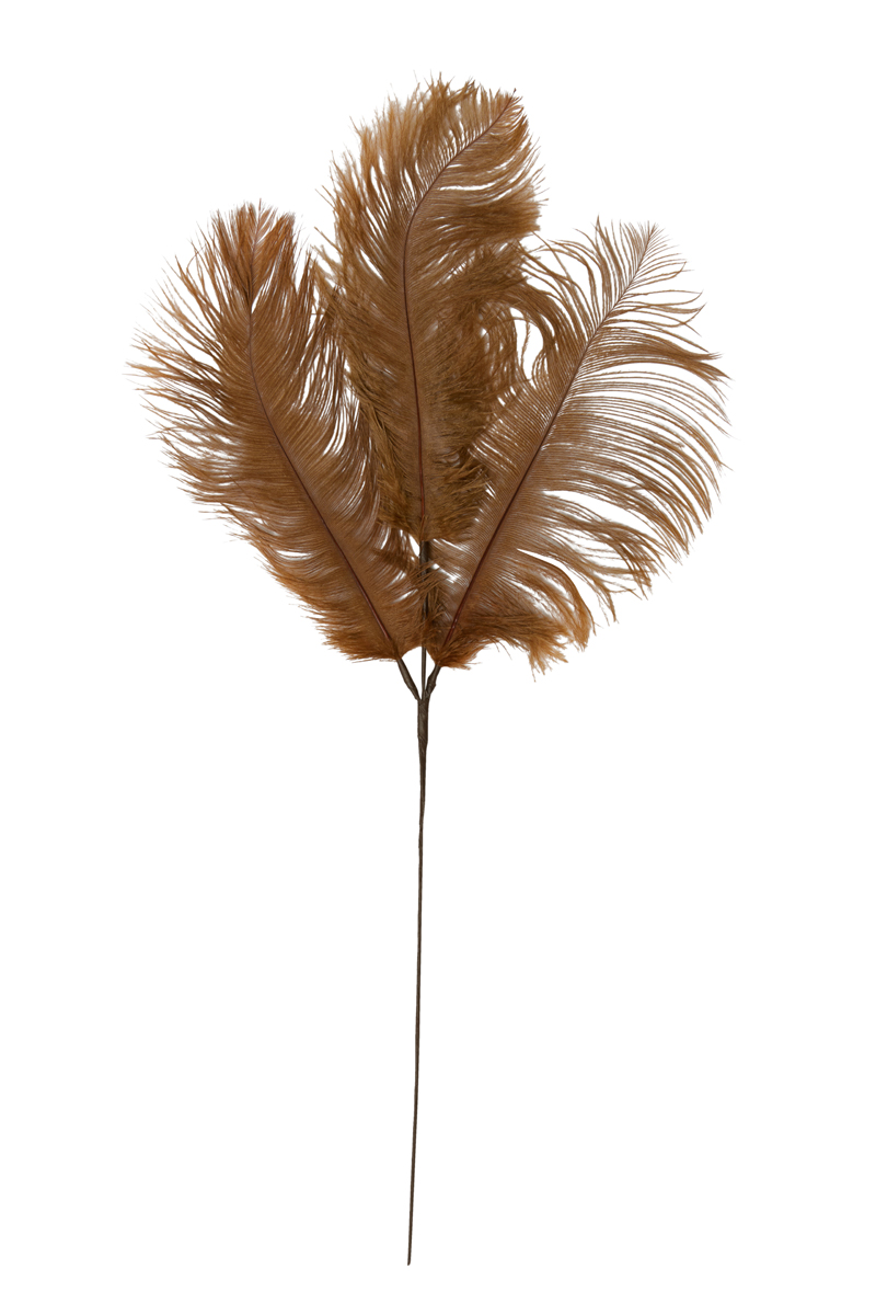 Ornament 3 feathers 30x59 cm FEATHER caramel