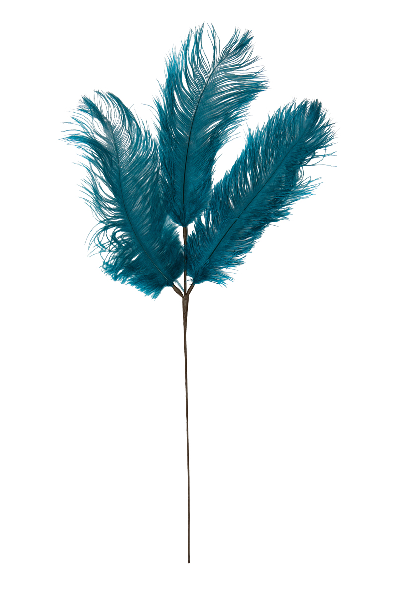 Ornament 3 feathers 30x59 cm FEATHER petrol