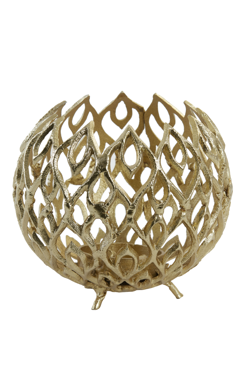 Tealight Ø20x18 cm SIAM gold