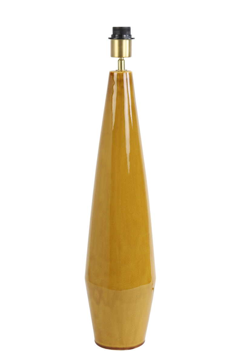 Lamp base Ø15,5x72 cm ISIDORO ceramics ocher yellow
