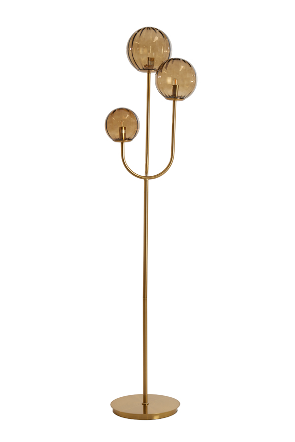 Floor lamp 3L 38x20x162 cm MAGDALA glass brown+gold