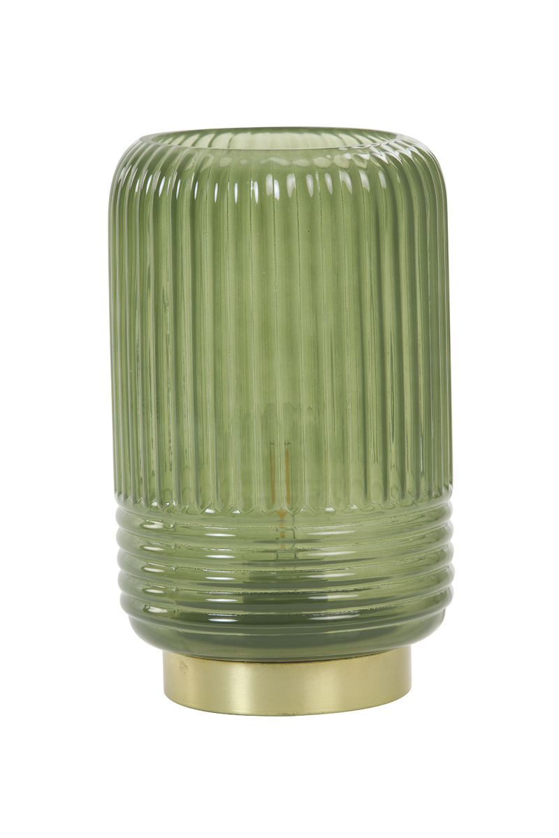 Table lamp LED Ø12x20,5 cm LIPA glass green