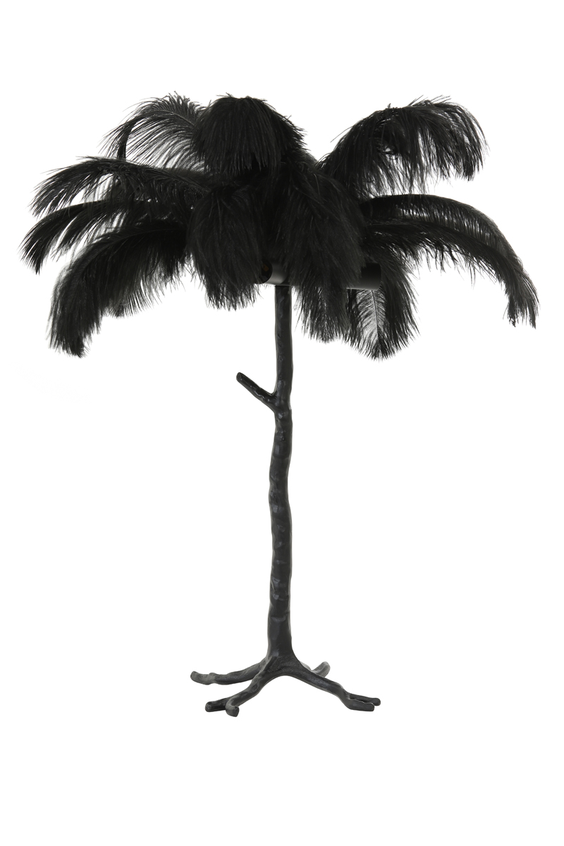 Table lamp E14 Ø65x68 cm FEATHER black+black