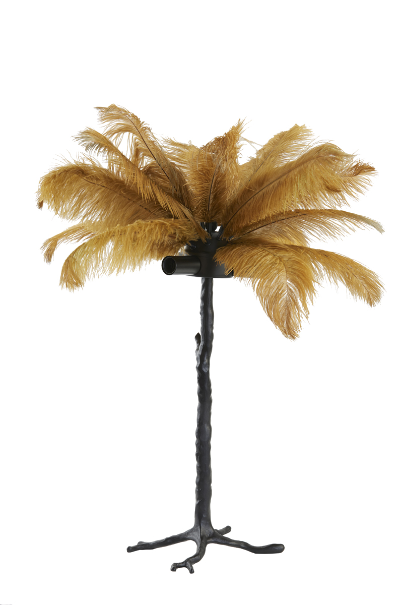 Table lamp E14 Ø65x68 cm FEATHER black+caramel