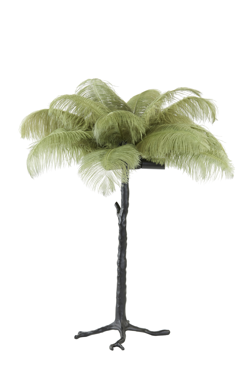 Table lamp E14 Ø65x68 cm FEATHER black+olive green
