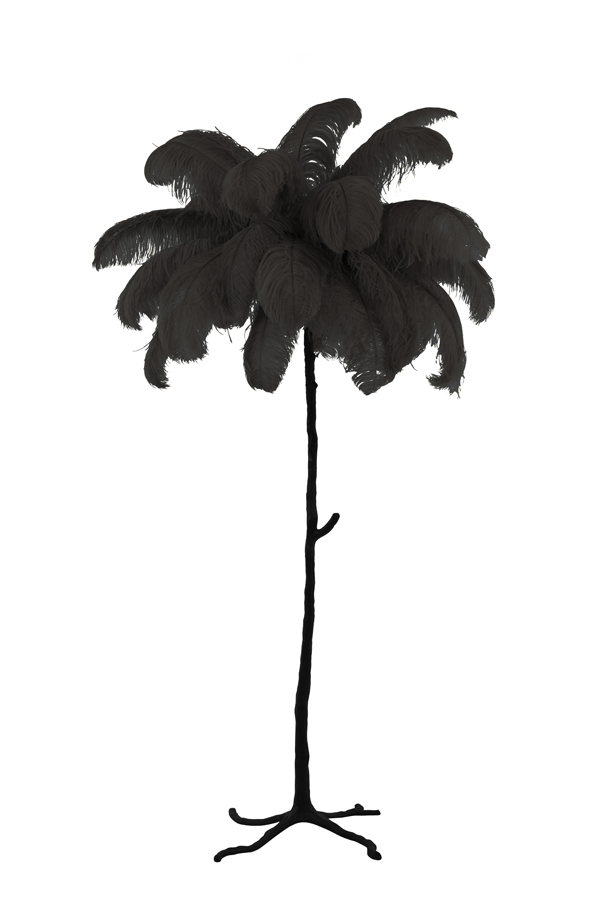 Floor lamp E14 Ø95x180 cm FEATHER black+black