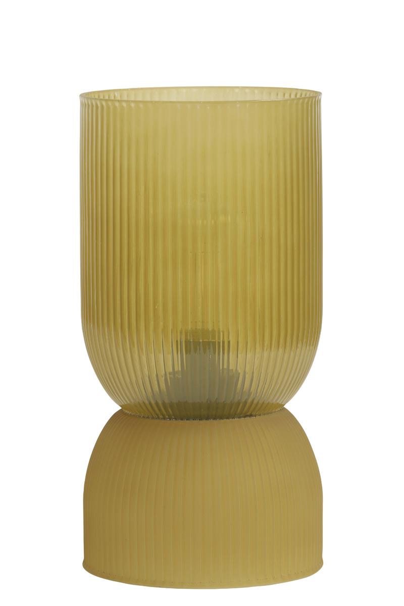 Table lamp LED Ø14x27,5 cm PHOEBE glass ocher yellow