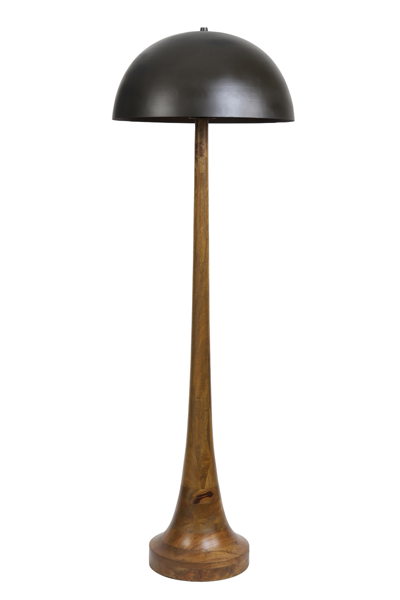 Floor lamp Ø50x155 cm JOVANY wood oil + black