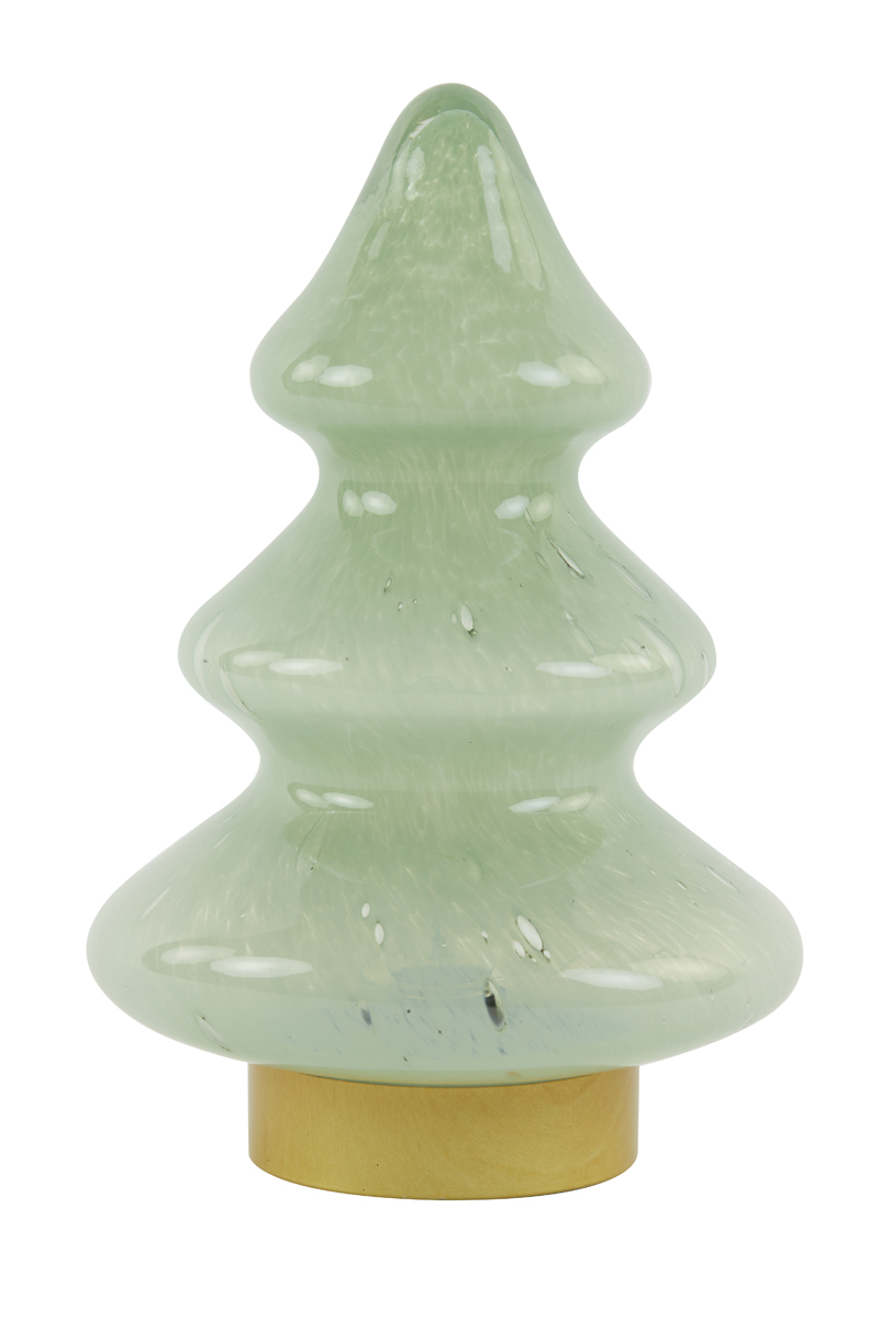 Table lamp LED Ø19x28 cm TREE glass mint green+gold